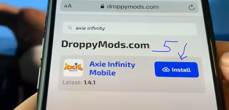 axie infinity mobile downlaod screen banner
