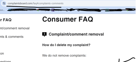 how to delete complaintsboard.com reviews