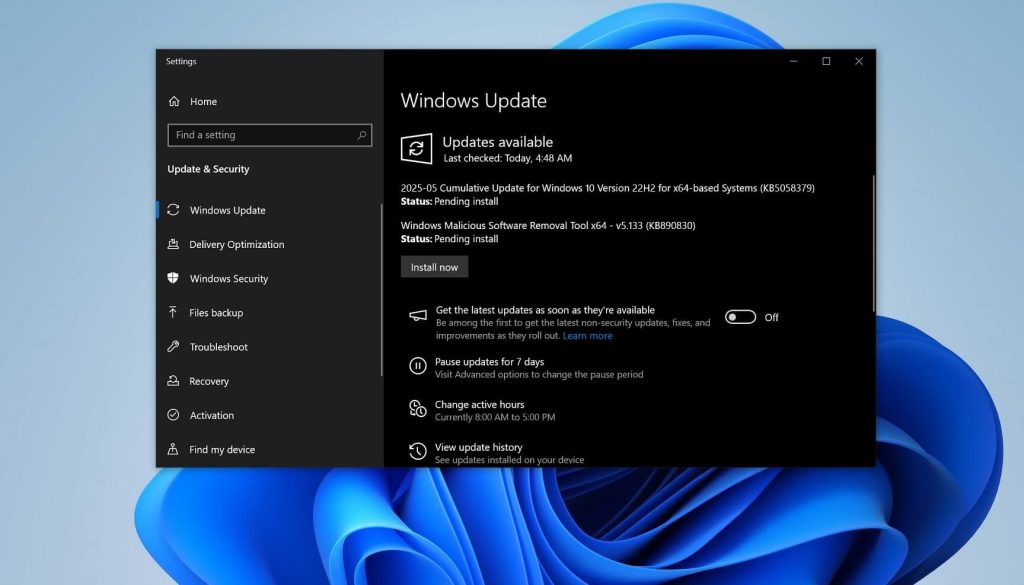 Windows 10 KB5058379 fixes